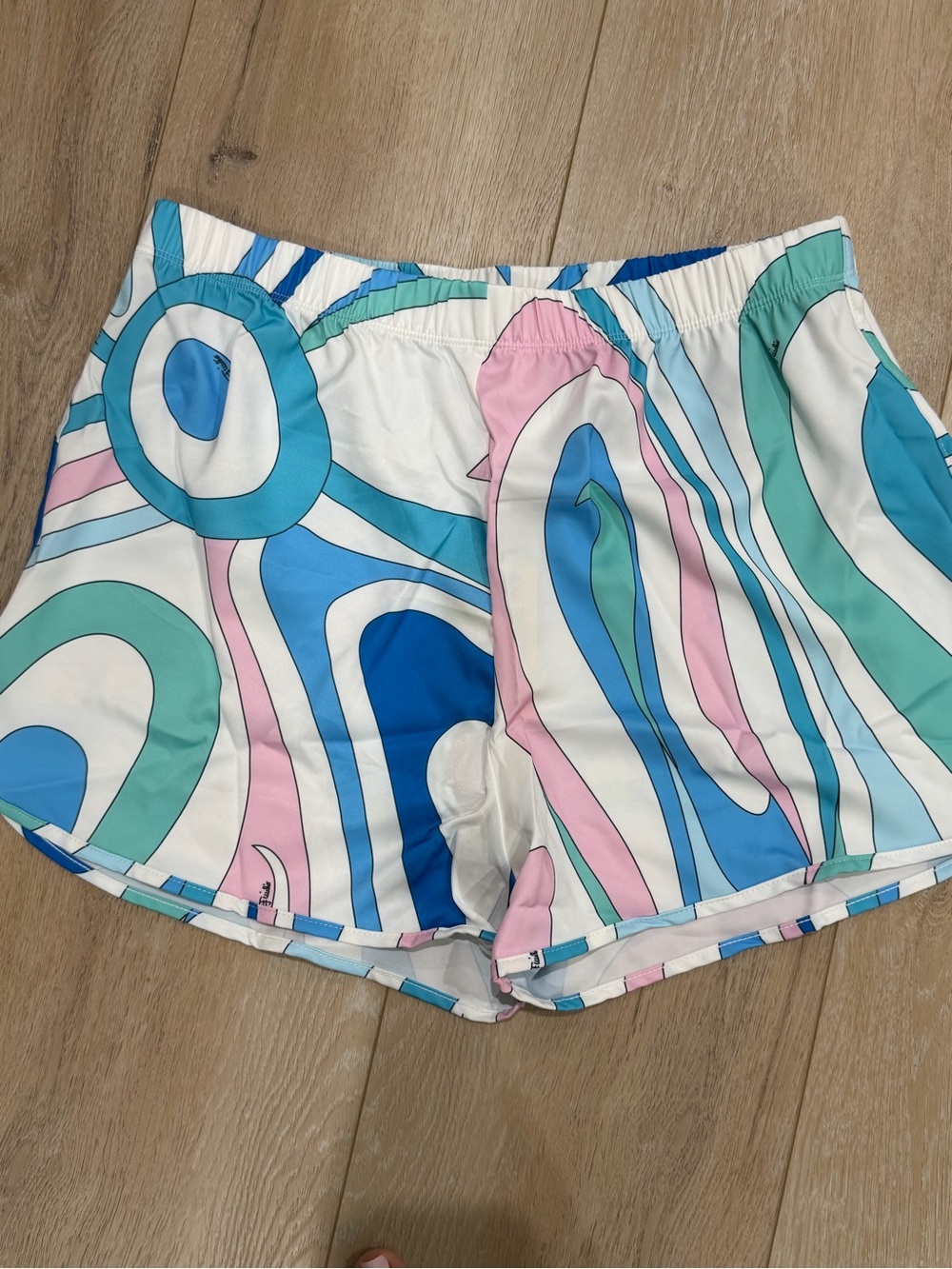 Emilio Pucci Women’s Abstract Print Lounge Shorts - White Blue Pink